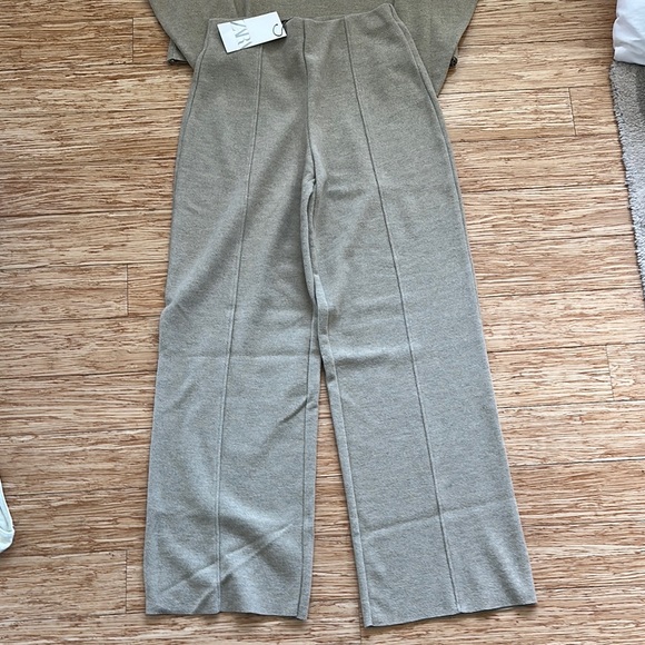Zara Beige Knit Top/Pants Set, Small - Picture 3 of 5
